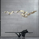 lustre led postmoderne en acier inoxydable pour villa