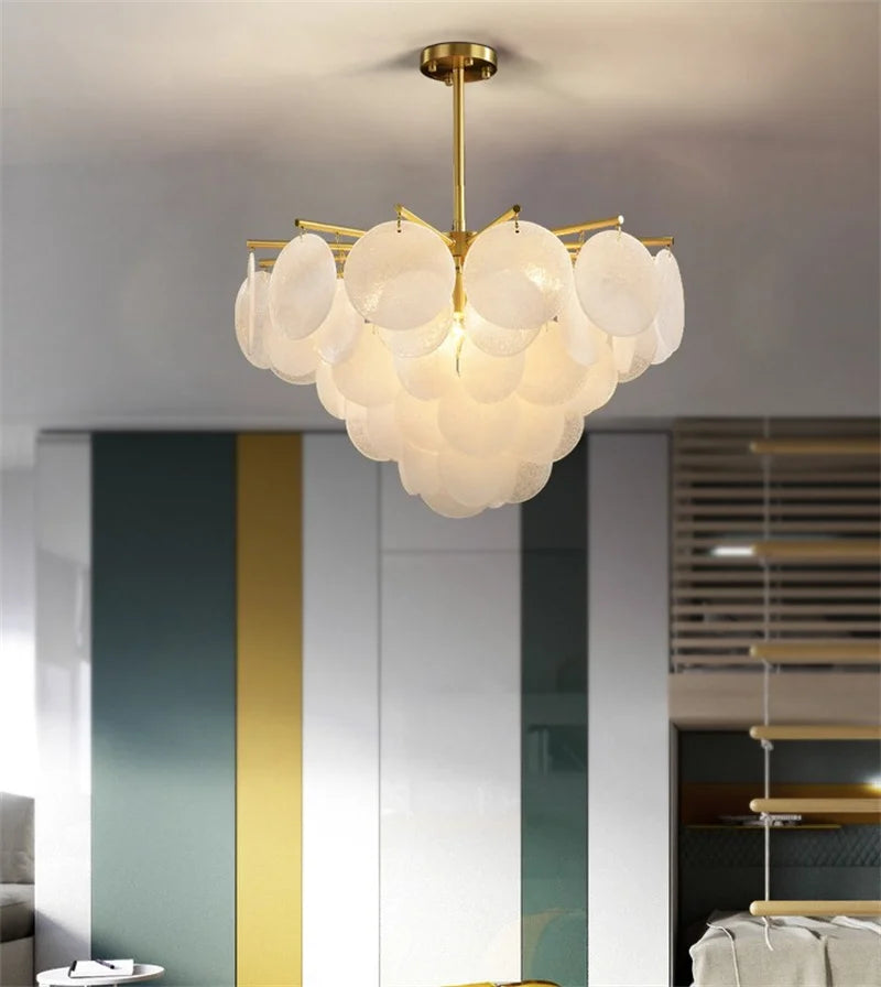 lustre moderne en verre pour un éclairage élégant et raffiné - vue 4 sur 6