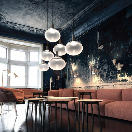 Italienische Design-Pendelleuchte aus Glas für modernes Interieur - vue 4 sur 9