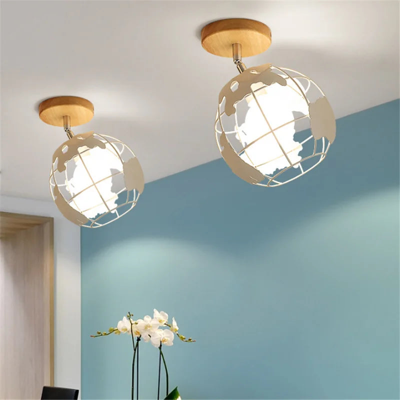 plafonnier led nordique moderne simple en fer triangle
