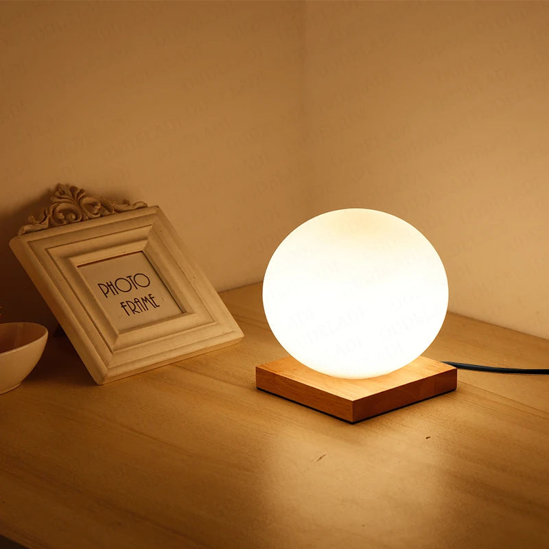 Lampe de table boule de verre Simple - vue 3 sur 8