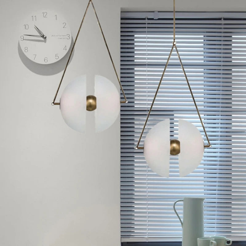 suspension nordique en verre pour décoration de loft et restaurant - vue 3 sur 7