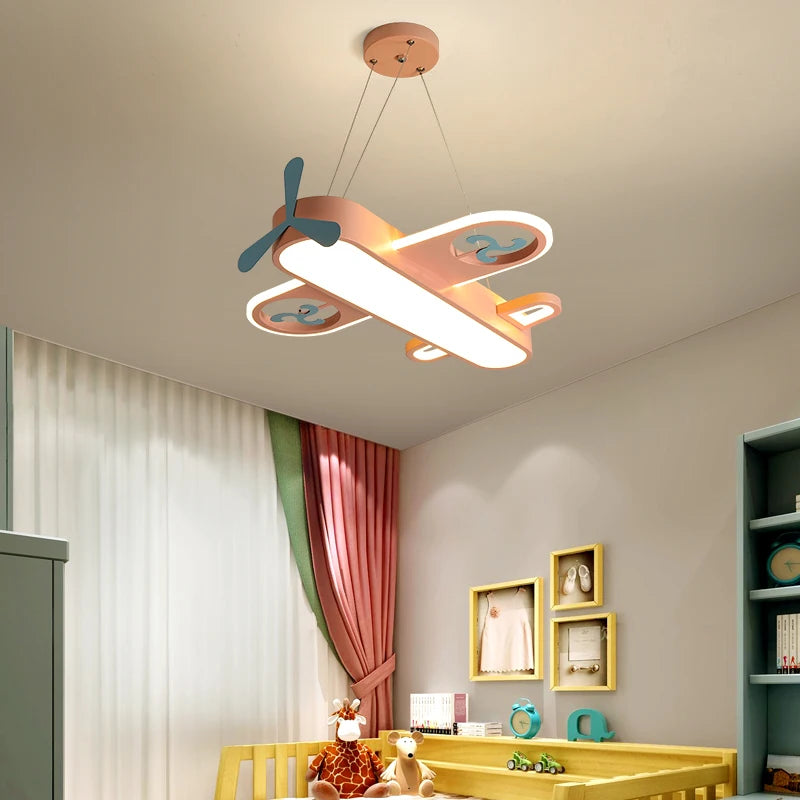 suspension LED avion moderne décorative idéale enfants - vue 4 sur 10