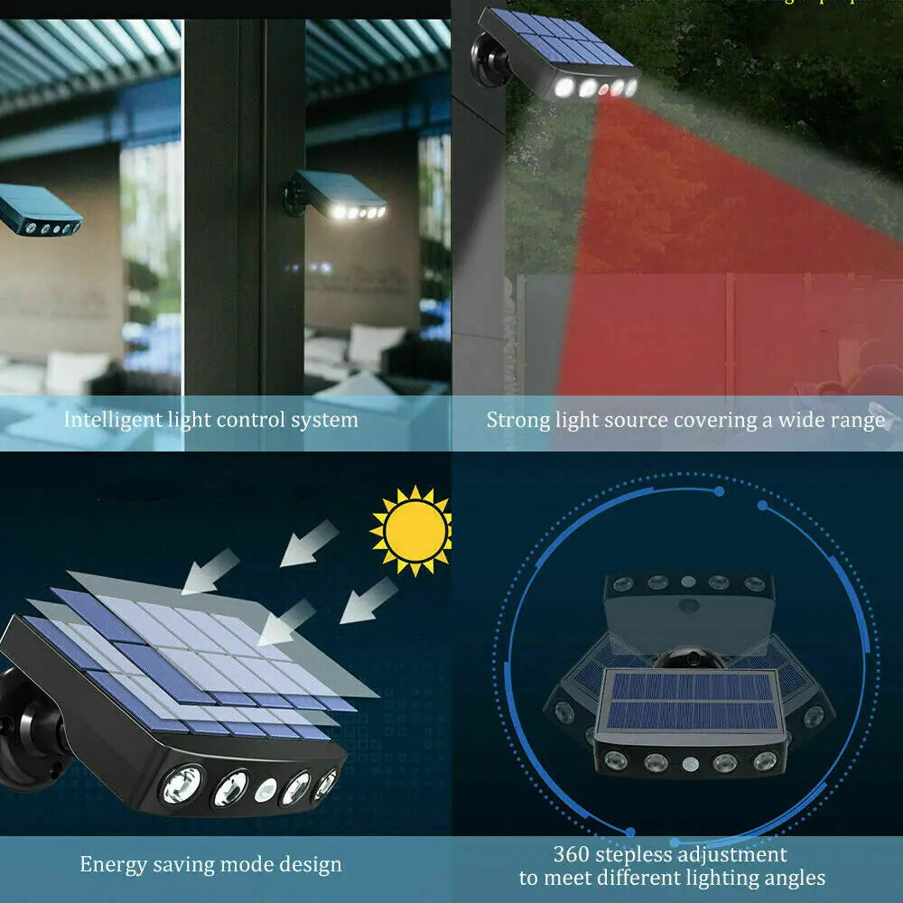 applique murale led solaire avec capteur de mouvement pour extérieur - vue 8 sur 7
