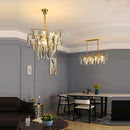Art-Déco-Kronleuchter aus Kristall und elegantem Metall