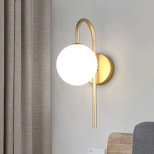 applique led boule de verre de luxe pour hôtel bar