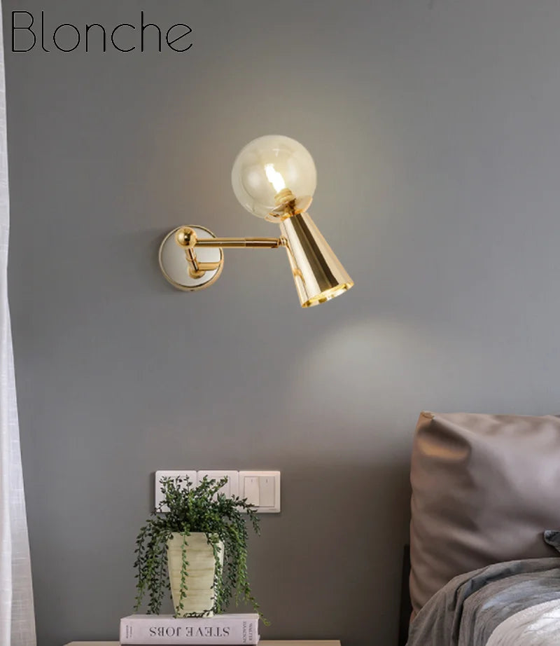 applique murale en verre à tête rotative pour décoration intérieure - vue 4 sur 12