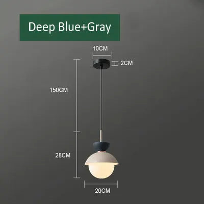 suspension créative avec abat-jour en verre et long câble - vue 15 sur 18