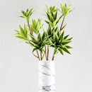grande branche de bambou artificielle avec fleurs et feuilles décoratives