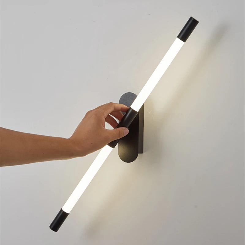 applique murale LED moderne décorative design nordique rotative - vue 6 sur 8