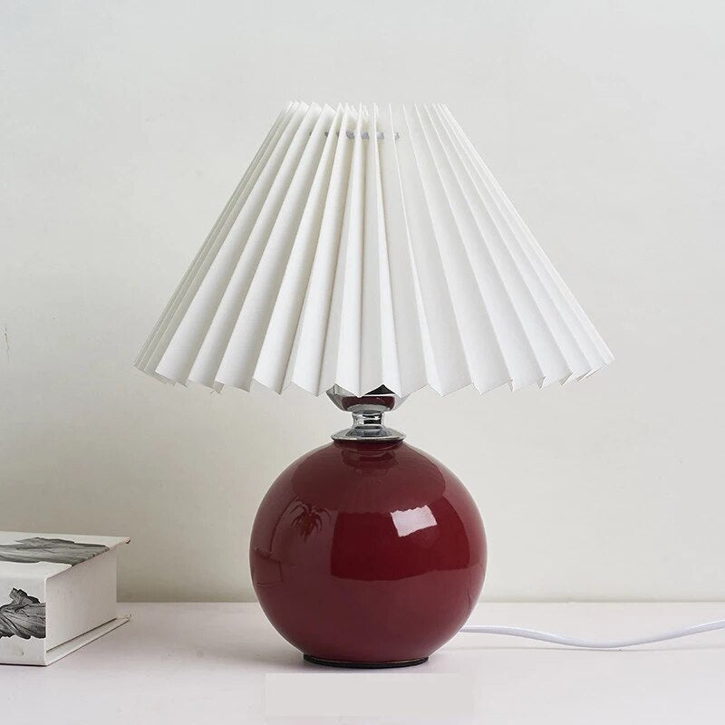 Lampe de table plissée coréenne - vue 10 sur 25