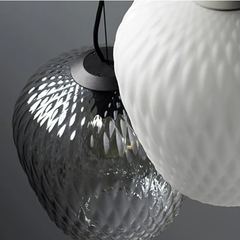 suspension rétro nordique en verre pour décoration intérieure - vue 7 sur 10