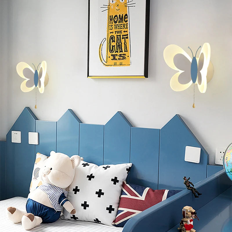 Kreative Schmetterling Wandleuchte LED Kinderzimmer - vue 4 sur 14