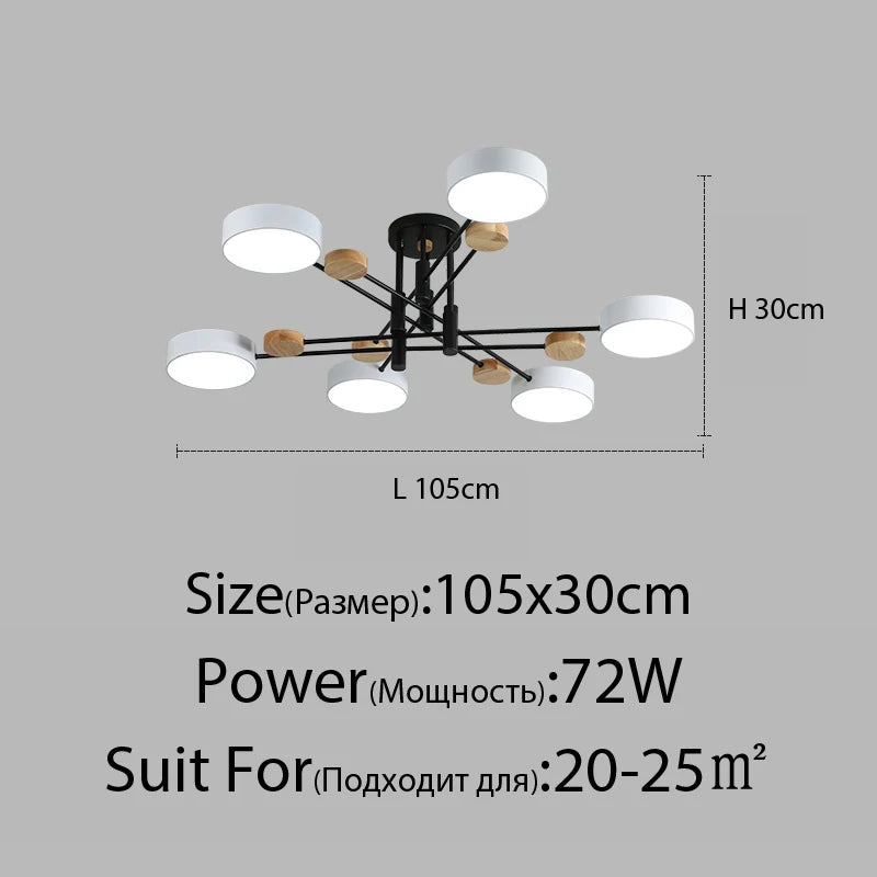 Kronleuchter LED nordisch zeitgemäß aus Schmiedeeisen minimalistisch