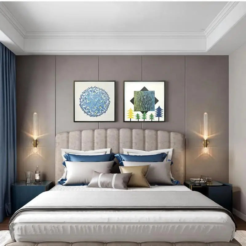 applique murale moderne en cristal et verre design nordique - vue 4 sur 7