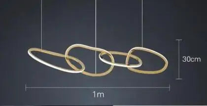 Moderne Pendelleuchte aus goldfarbenem Edelstahl für künstlerische Dekoration