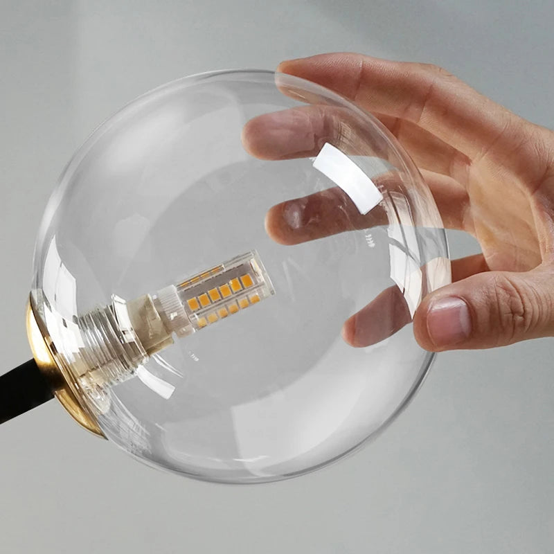 lustre à led nordique pour cuisine bureau et étude - vue 6 sur 8