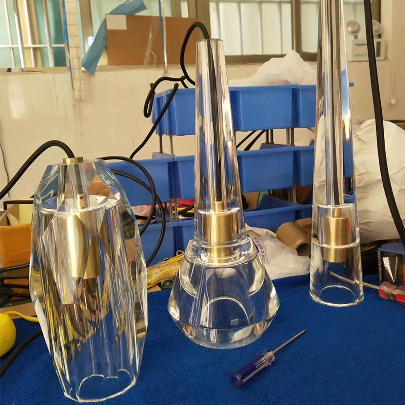 Luxuriöse Kristall-Pendelleuchte für die Innendekoration - vue 4 sur 6