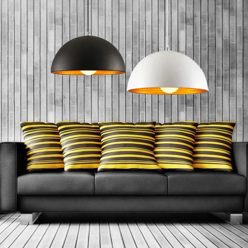 Suspension moderne demi-boule double couche - vue 7 sur 14