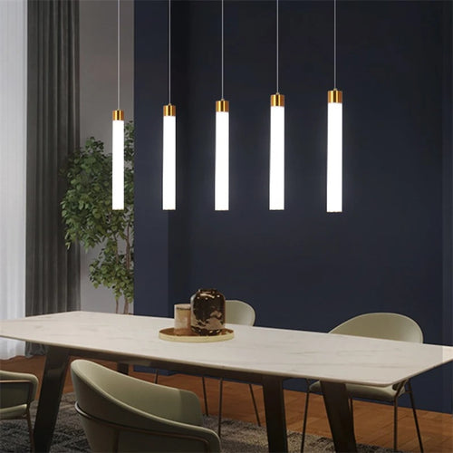 Acryldesign-Pendelleuchte LED Zylindrisch Nordic Minimalistisch - vue 3 sur 10