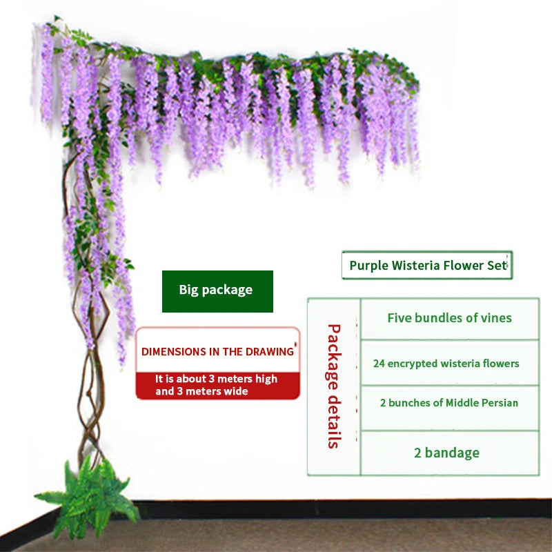 Artificial green plants winding vines, simulated banyan branches, everlasting banyan tree interior decoration, living room, home - vue 12 sur 18