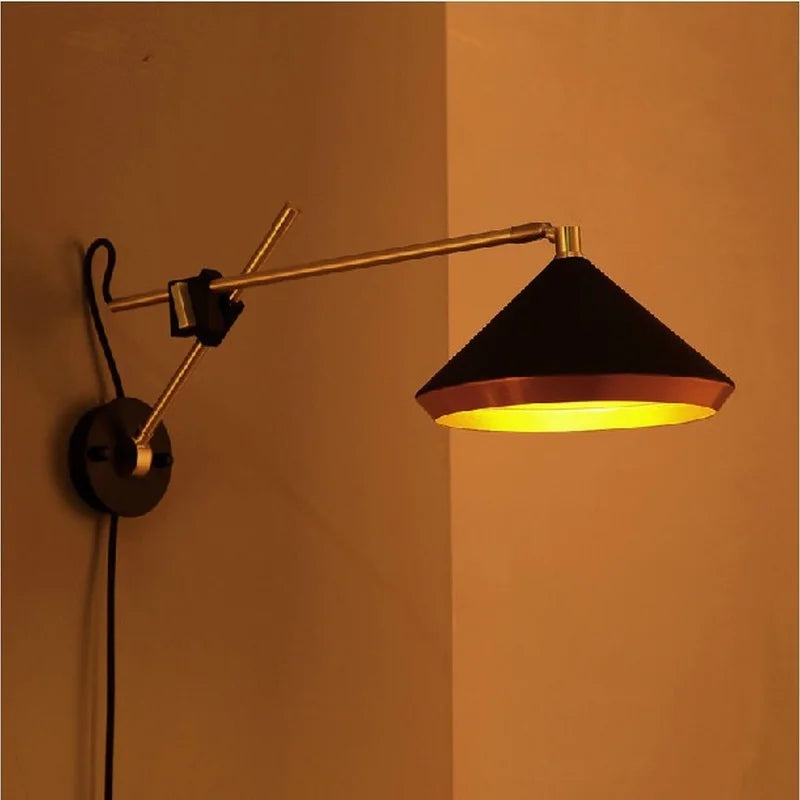 applique murale industrielle vintage réglable style loft et campagnard - vue 3 sur 6