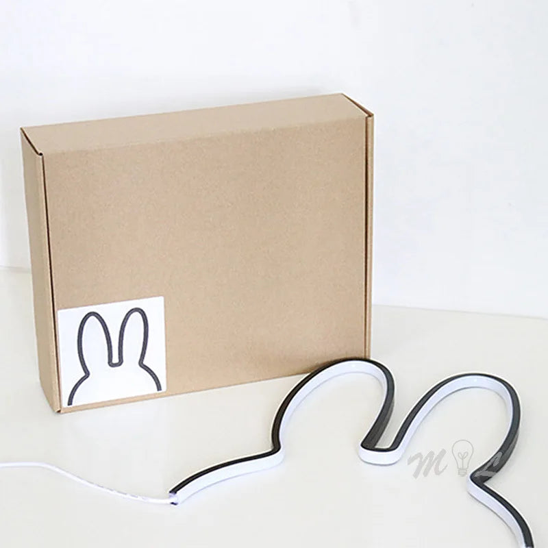 veilleuse led lapin moderne pour enfants cadeau de noël - vue 5 sur 8