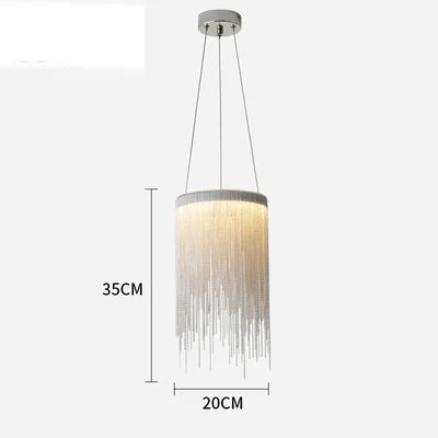 Moderner Kronleuchter aus Aluminium mit runden Anhängern und LED-Beleuchtung
