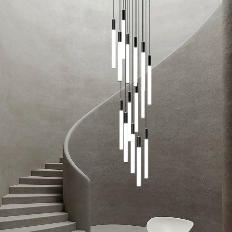lustre moderne à led pour éclairage intérieur spiralé - vue 4 sur 12
