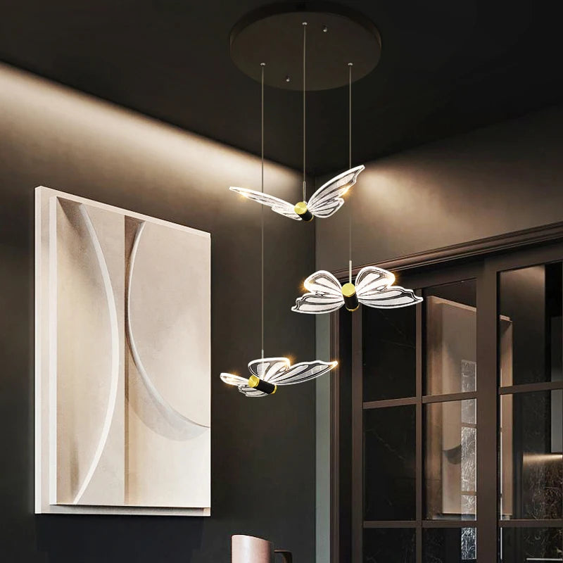 lustre moderne design papillon pour intérieur élégant et chaleureux - vue 5 sur 16