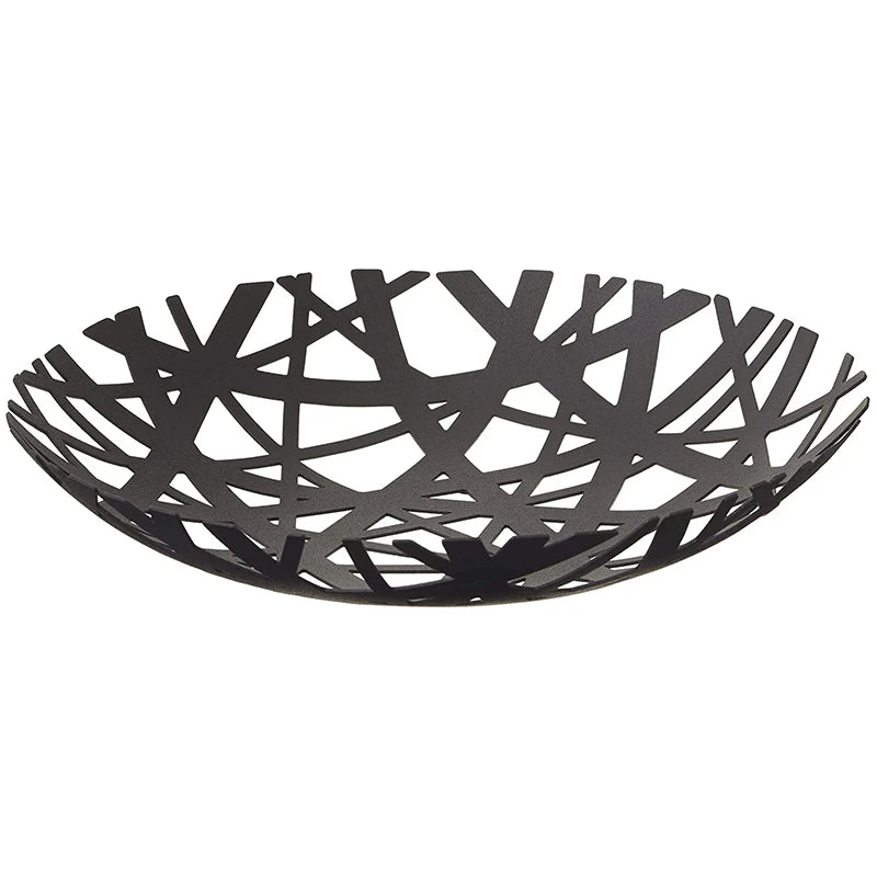 2498 Tower Fruit Bowl - Modern Kitchen Counter Basket Holder,Black