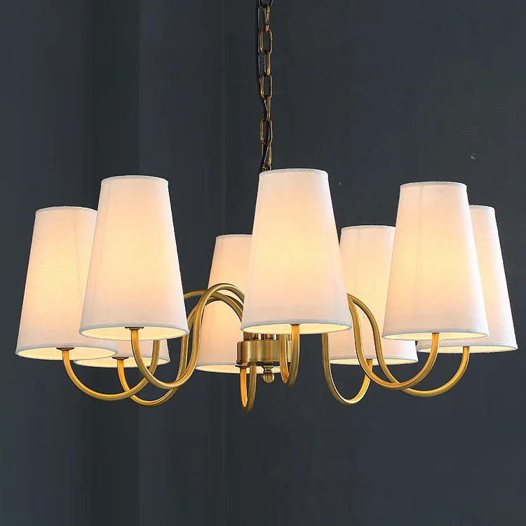 lustre moderne rétro en tissu pour intérieur élégant - vue 5 sur 8
