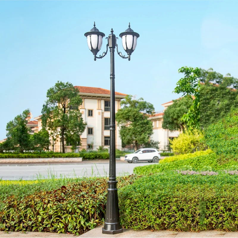 lampe de jardin européenne quatre têtes étanche pour extérieur - vue 9 sur 12