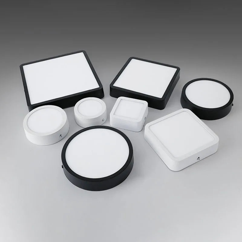 Plafonnier à panneau led rond et carré pour décoration intérieure