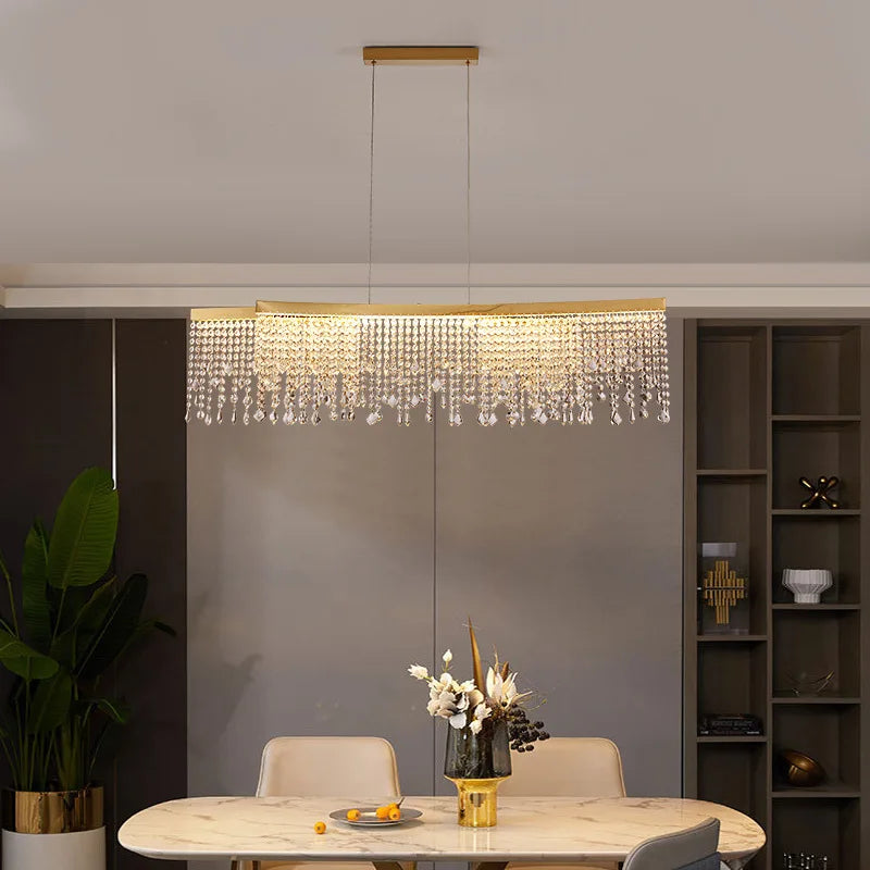lustre moderne en cristal pour décoration intérieure élégante - vue 4 sur 10