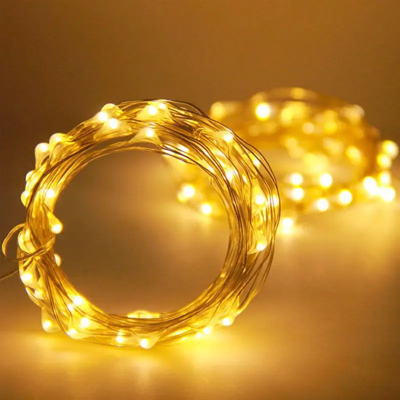 guirlande lumineuse led en fil de cuivre pour décorations de fête - vue 7 sur 15