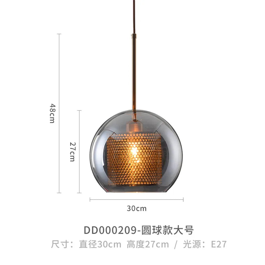 Moderne Pendelleuchte aus Glas für elegante Wohnraumdekoration - vue 15 sur 17