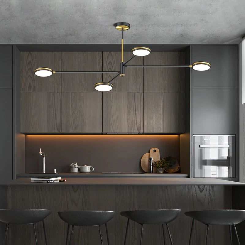 lustre led moderne pour restaurant style nordique - vue 7 sur 9