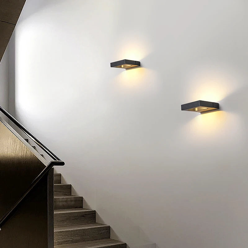 applique murale led nordique moderne idéale pour hôtel allée escaliers - vue 5 sur 12