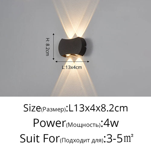 Moderne LED-Außenwandleuchte wasserdicht minimalistisch - vue 13 sur 18