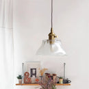 Vintage Loft Pendelleuchte aus Messing und Glas für stilvolle Wohnraumdekoration