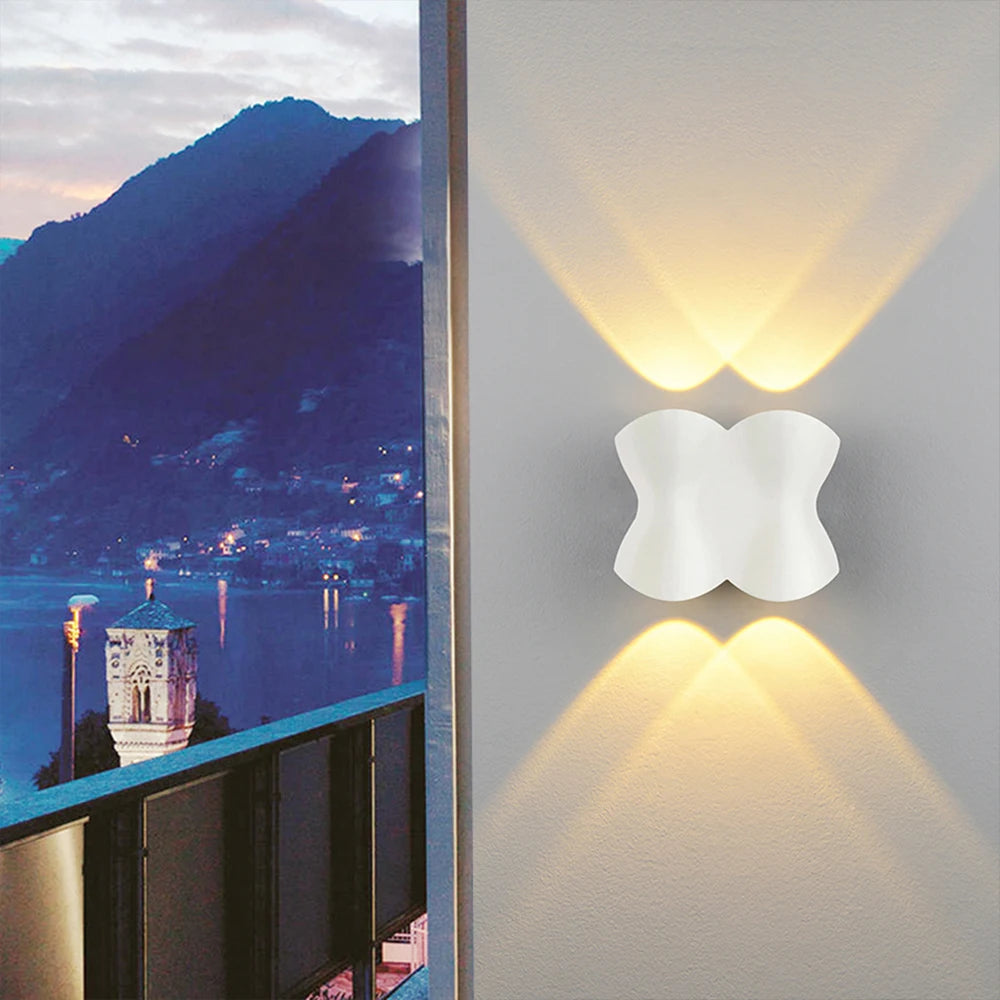 applique murale led moderne extérieure étanche en aluminium nordique - vue 5 sur 12