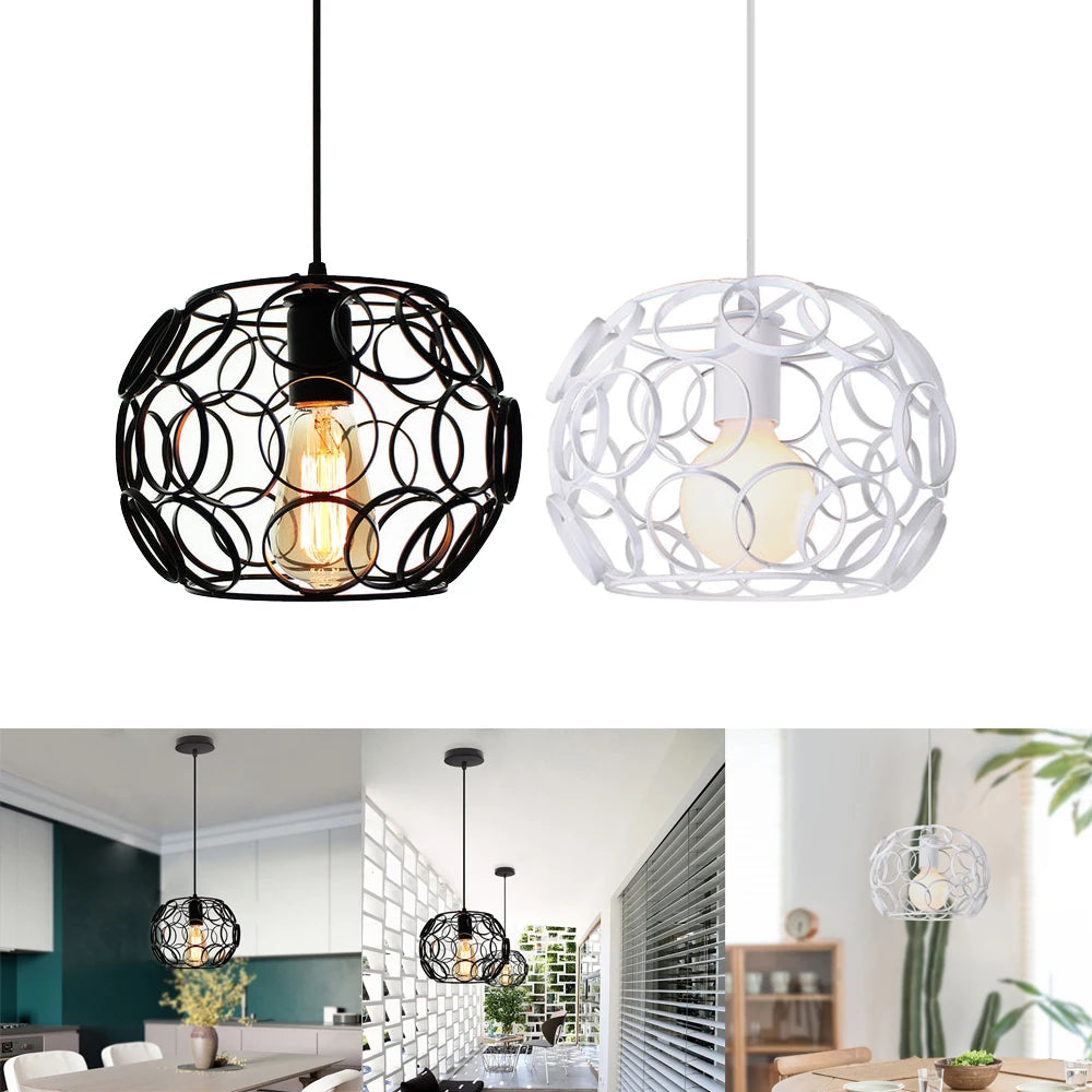 Luminaires suspendus en fer industriel rétro