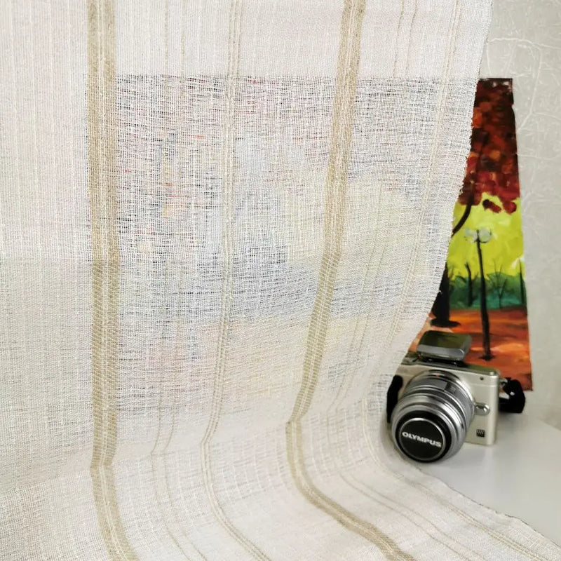 Rideau rayé style européen pour salon chambre intérieur