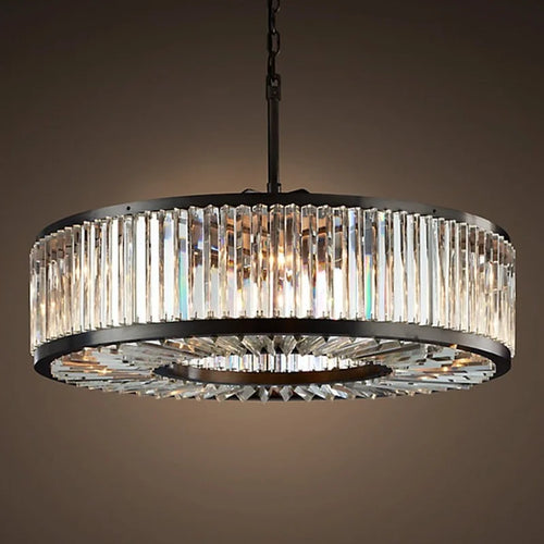 lustre moderne vintage en cristal éclairage suspendu pour maison hôtel villa