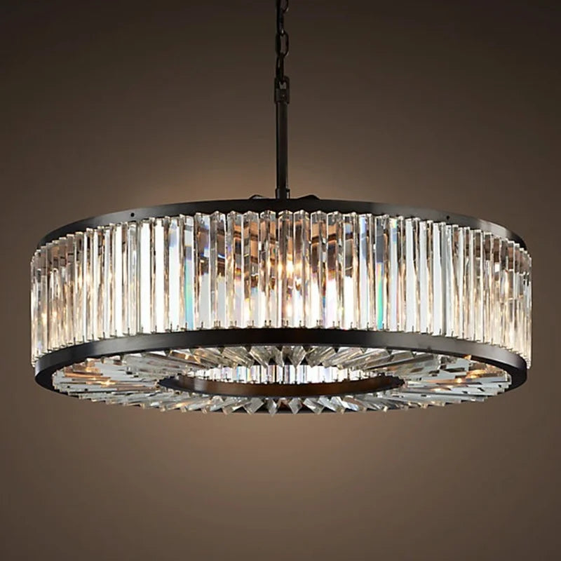 lustre moderne vintage en cristal éclairage suspendu pour maison hôtel villa - vue 2 sur 6
