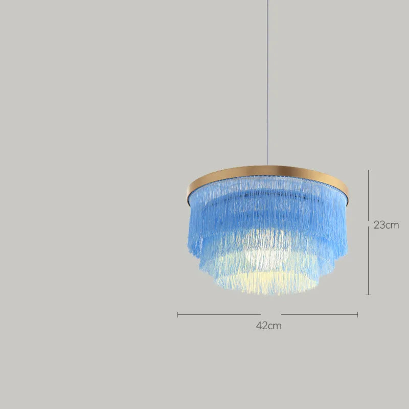 lustre romantique en fil de coton pour décoration intérieure - vue 9 sur 10