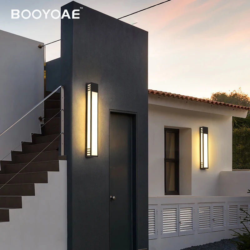 Appliques murales lumière extérieure moderne escalier entrée balcon maison lampe de jardin porche avant 110V terrasse étanche éclairage mural - vue 5 sur 10
