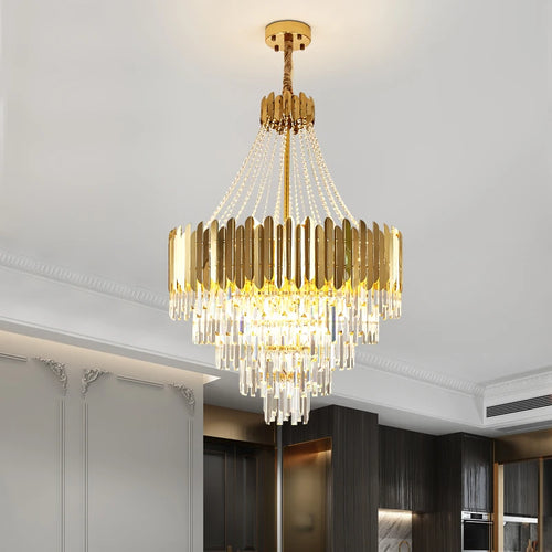 Moderne Kristall-Pendelleuchte für elegante, zeitgemäße Räume