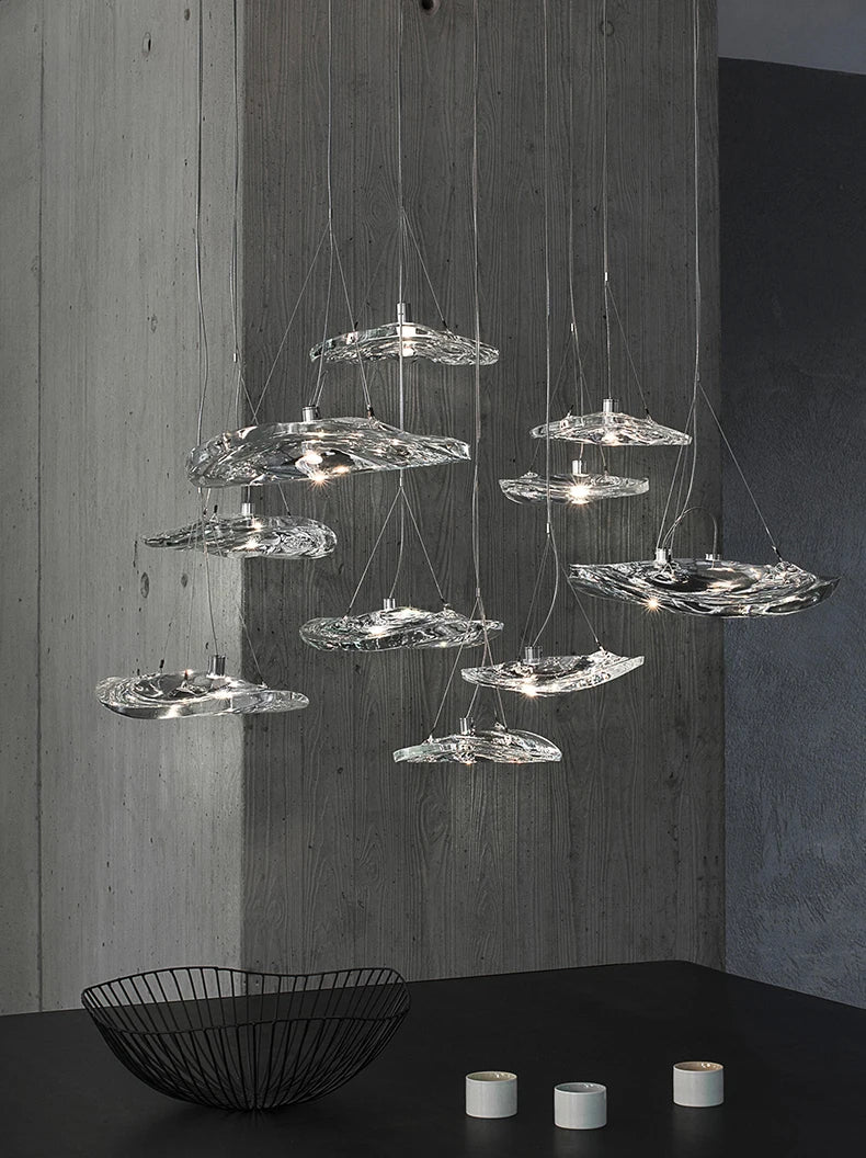 Suspension en verre de styliste - vue 3 sur 5